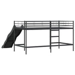 Barneseng Med Sklie Svart Og Anthracite 90 X 200 Cm
