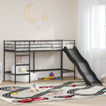 Barneseng Med Sklie Svart Og Anthracite 100 X 190 Cm