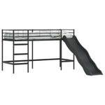 Barneseng Med Sklie Svart Og Anthracite 100 X 190 Cm