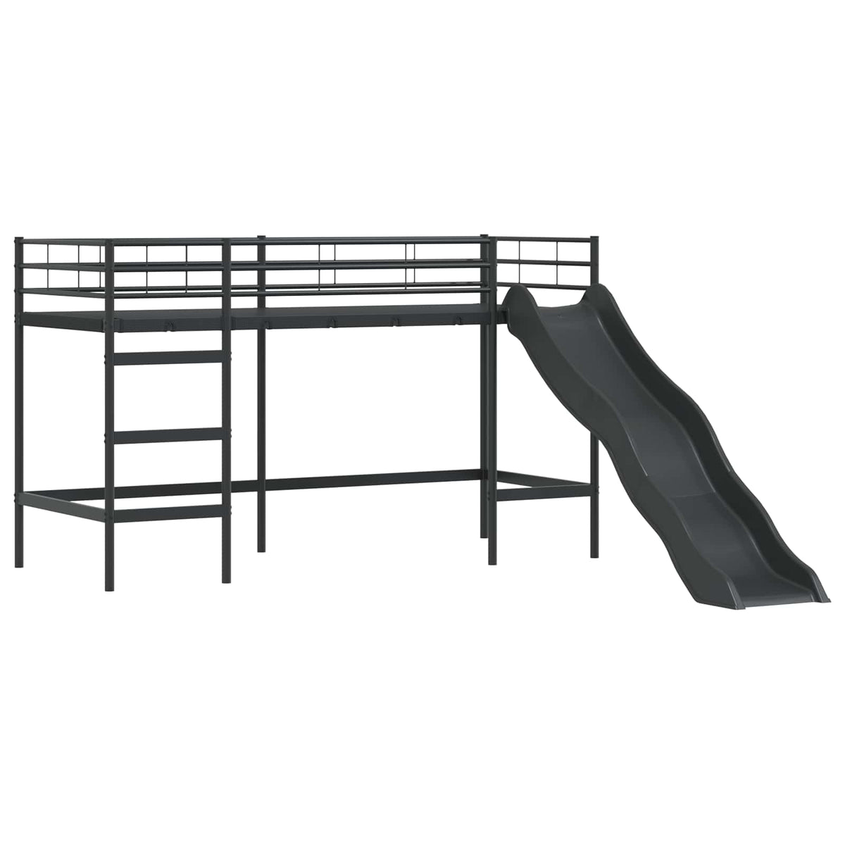 Barneseng Med Sklie Svart Og Anthracite 100 X 190 Cm