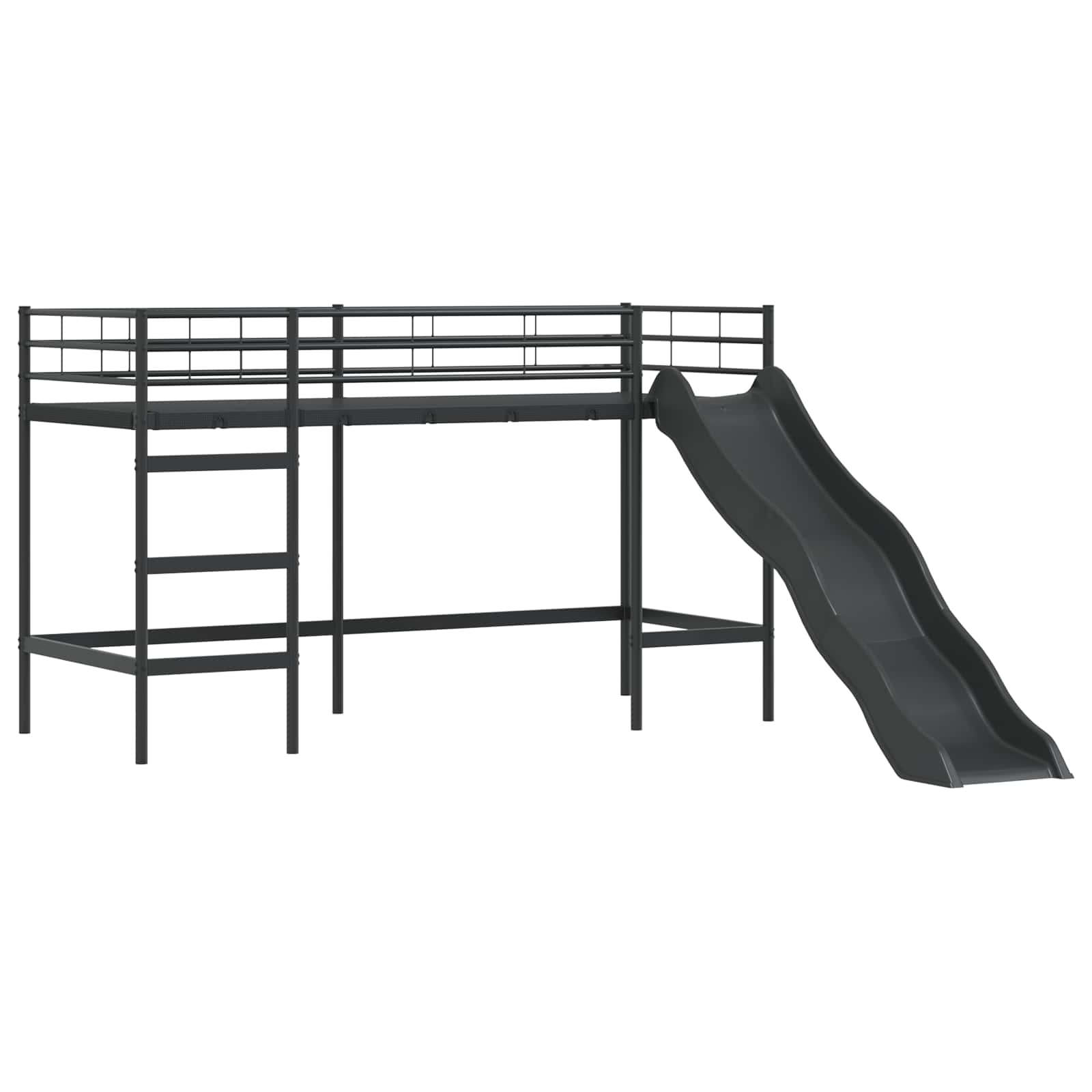 Barneseng Med Sklie Svart Og Anthracite 100 X 190 Cm