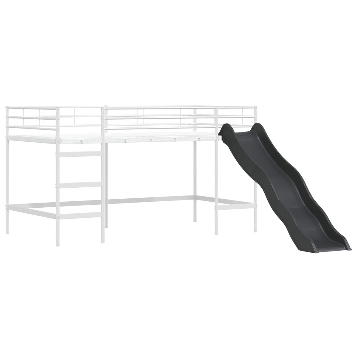 Barneseng Med Sklie Hvit Og Antrasitt 80 X 200 Cm