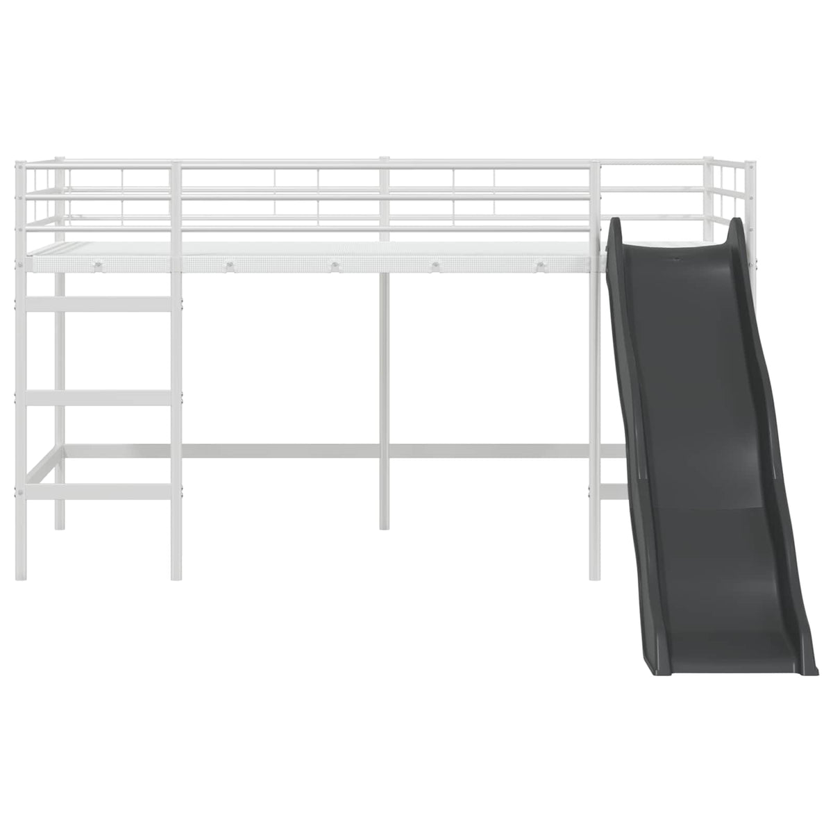 Barneseng Med Sklie Hvit Og Antrasitt 80 X 200 Cm