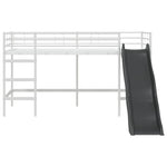 Barneseng Med Sklie Hvit Og Antrasitt 80 X 200 Cm