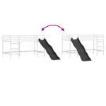 Barneseng Med Sklie Hvit Og Antrasitt 80 X 200 Cm