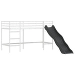 Barneseng Med Sklie Hvit Og Antrasitt 90 X 190 Cm