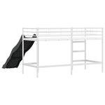 Barneseng Med Sklie Hvit Og Antrasitt 90 X 190 Cm
