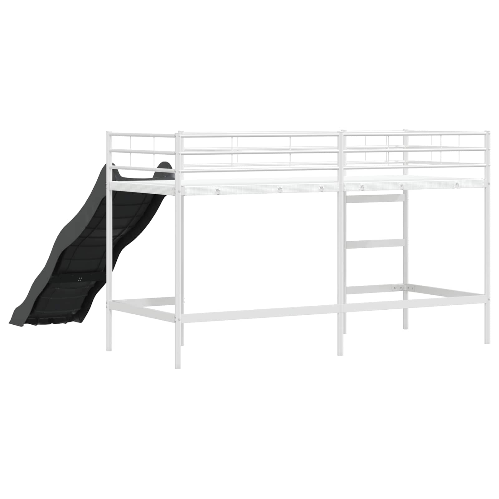 Barneseng Med Sklie Hvit Og Antrasitt 90 X 190 Cm