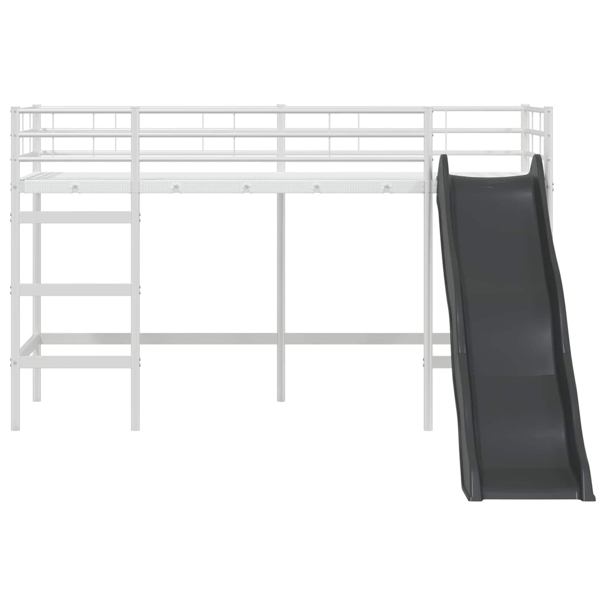 Barneseng Med Sklie Hvit Og Antrasitt 90 X 190 Cm