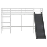 Barneseng Med Sklie Hvit Og Antrasitt 90 X 190 Cm