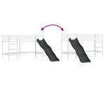 Barneseng Med Sklie Hvit Og Antrasitt 90 X 190 Cm