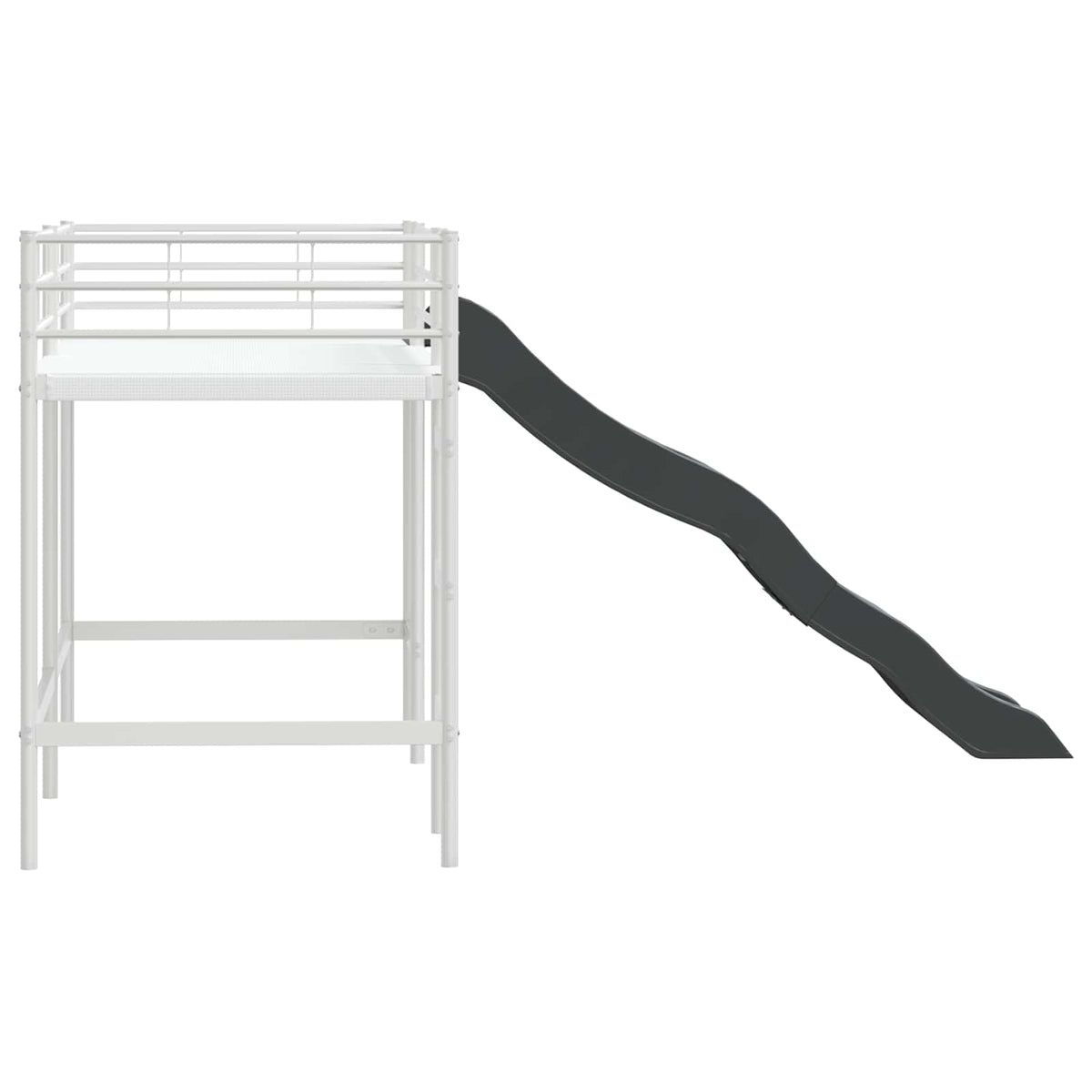 Barneseng Med Sklie Hvit Og Antrasitt 90 X 190 Cm