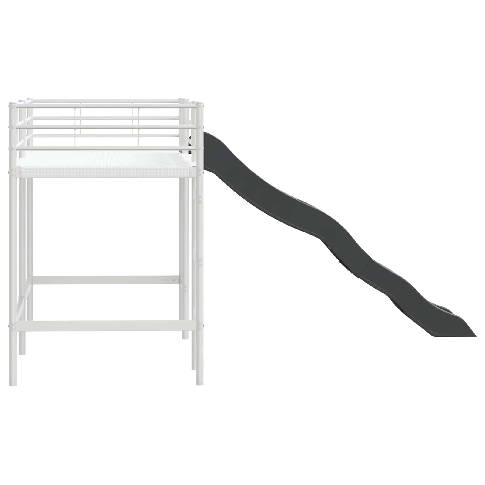 Barneseng Med Sklie Hvit Og Antrasitt 90 X 190 Cm