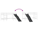 Barneseng Med Sklie Hvit Og Antrasitt 99,5 X 200 Cm