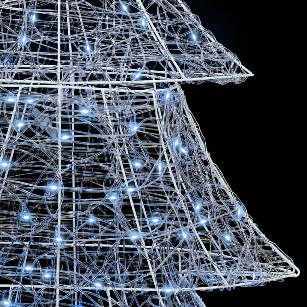 Juletre Med 240 Led Kaldhvit 180 Cm Akryl