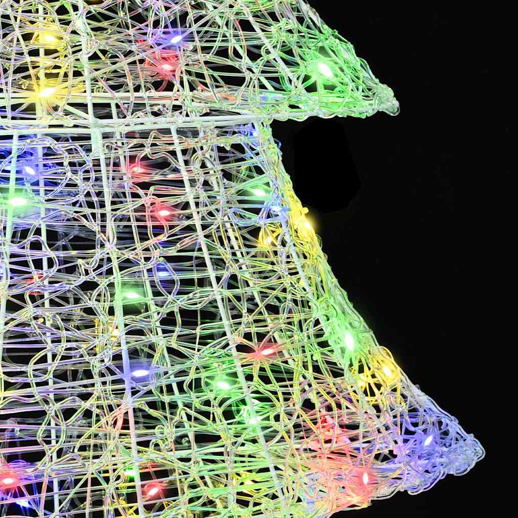 Juletre Med 240 Led Flerfarget 180 Cm Akryl