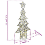 Juletre Med 240 Led Varmhvit 180 Cm Rotting