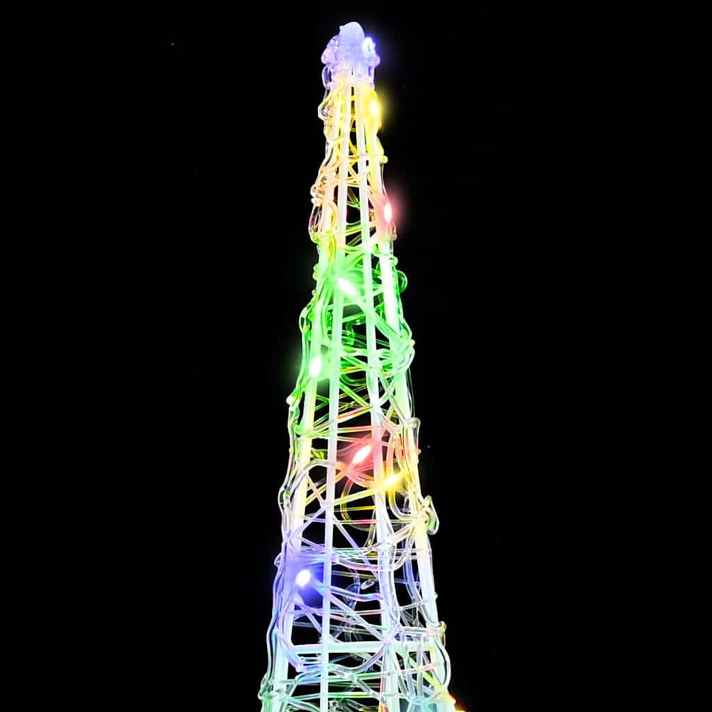 Juletre Med 90 Led 3 Pcs Flerfarget 20 X 20 X 80 Cm Akryl