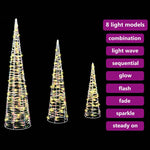 Juletre Med 90 Led 3 Pcs Varmhvit 20 X 20 X 80 Cm Pet