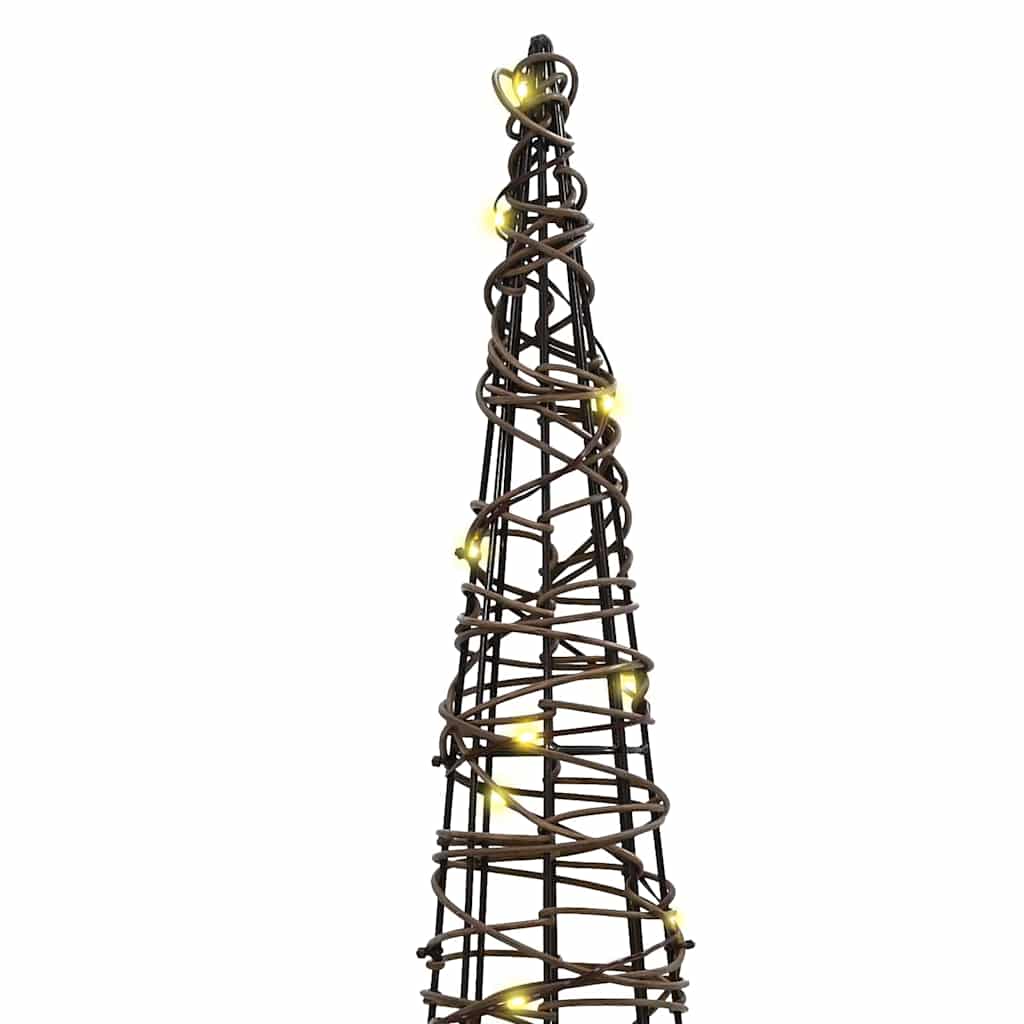 Juletre Med 90 Led 3 Pcs Varmhvit 20 X 20 X 80 Cm Rotting