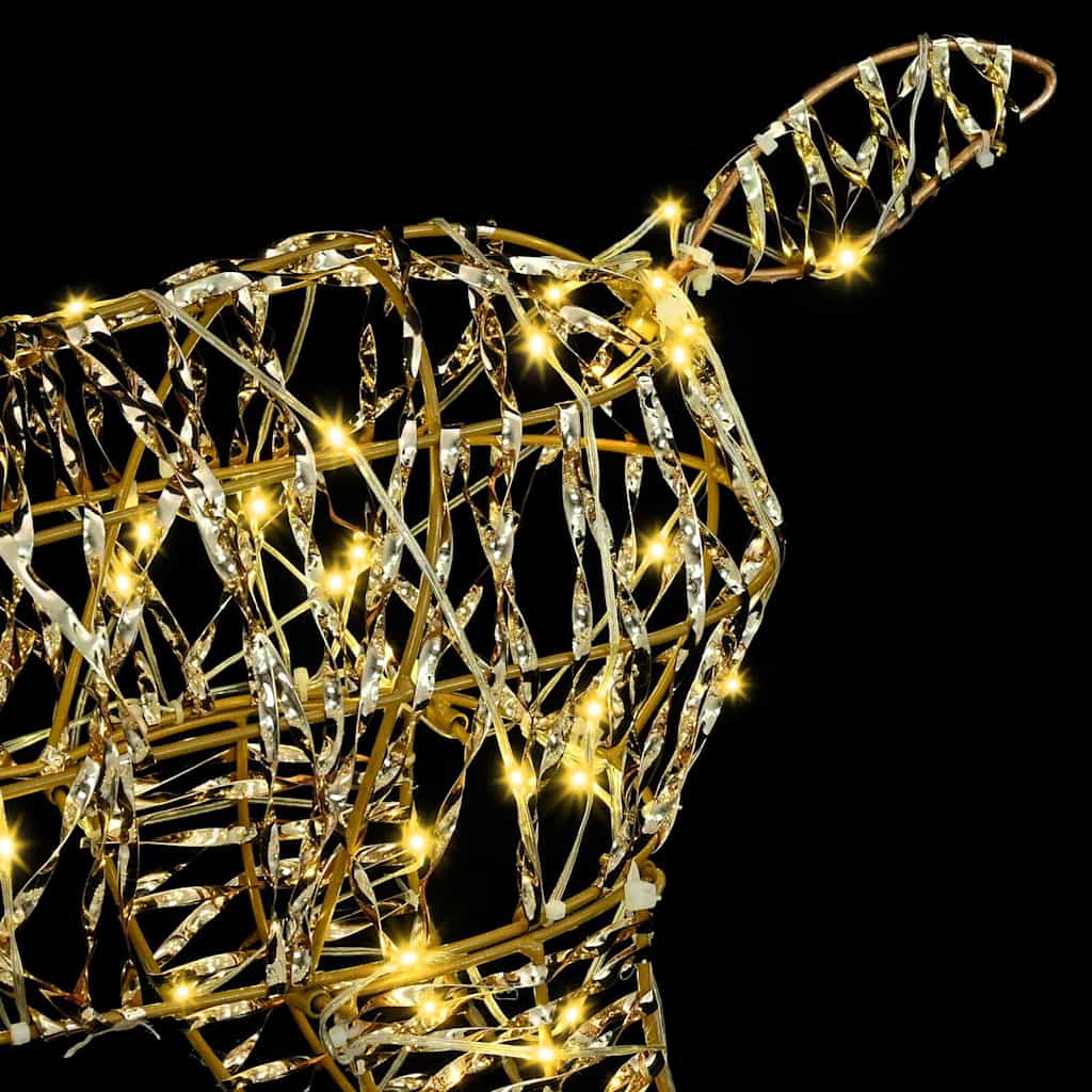 Reinsdyrfamilie Med 300 Led 3 Pcs Varmhvit 67 X 26 X 127 Cm Pet