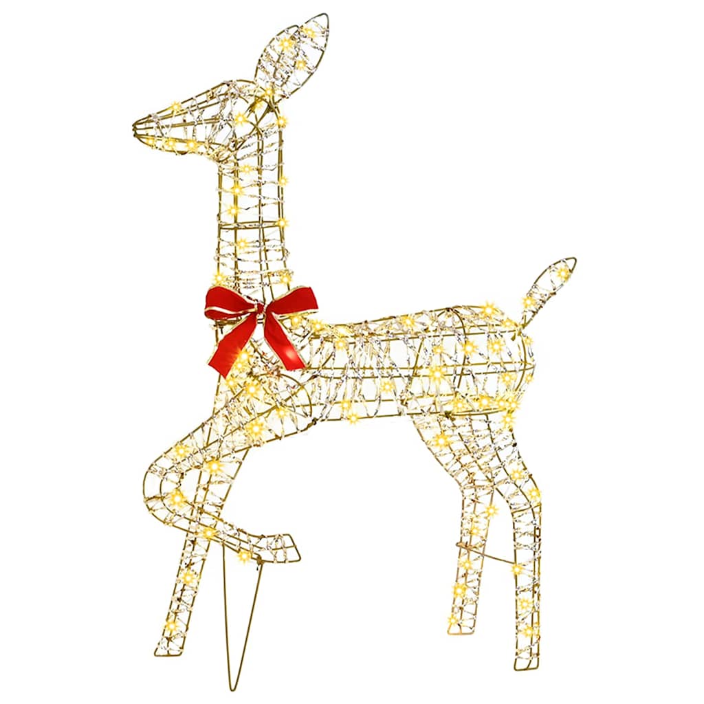 Reinsdyrfamilie Med 300 Led 3 Pcs Varmhvit 67 X 26 X 127 Cm Pet