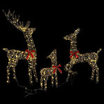 Reinsdyrfamilie Med 300 Led 3 Pcs Varmhvit 67 X 26 X 127 Cm Pet