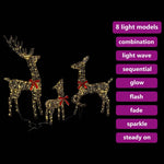 Reinsdyrfamilie Med 300 Led 3 Pcs Varmhvit 67 X 26 X 127 Cm Pet