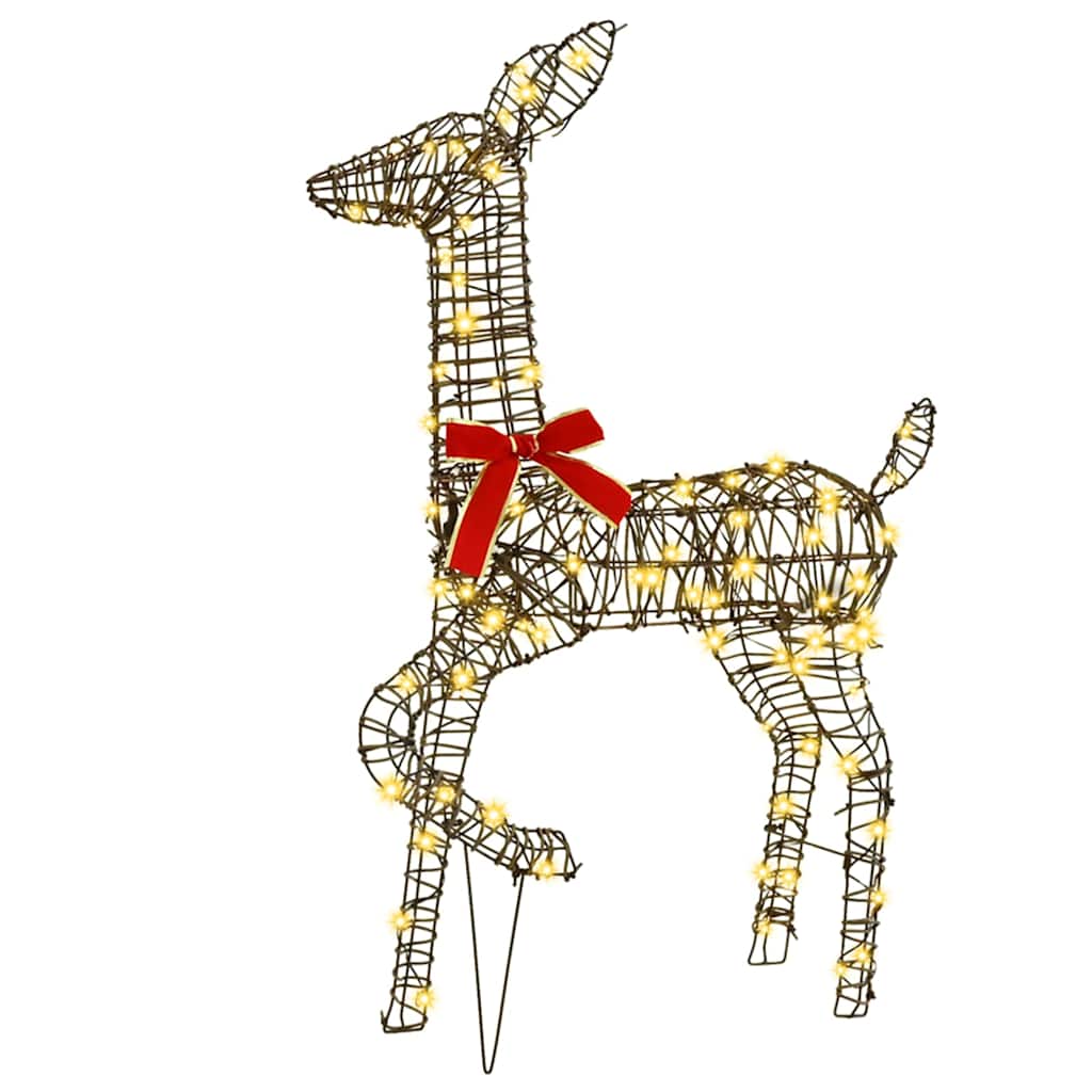 Reinsdyrfamilie 3 Pcs Varmhvit 67 X 26 X 127 Cm Rotting