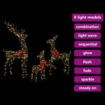 Reinsdyrfamilie 3 Pcs Varmhvit 67 X 26 X 127 Cm Rotting