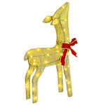 Reinsdyrfamilie 3 Pcs Varmhvit 68 X 26 X 127 Cm Stoff