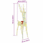 3D Reinsdyr Med 140 Led Varmhvit 128 Cm Pet