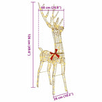 3D Reinsdyr Med 140 Led Varmhvit 128 Cm Pet
