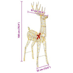 3D Reinsdyr Med 250 Led Varmhvit 180 Cm Pet
