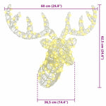 Rudolf Hode Med 140 Led Varmhvit 60 Cm Akryl