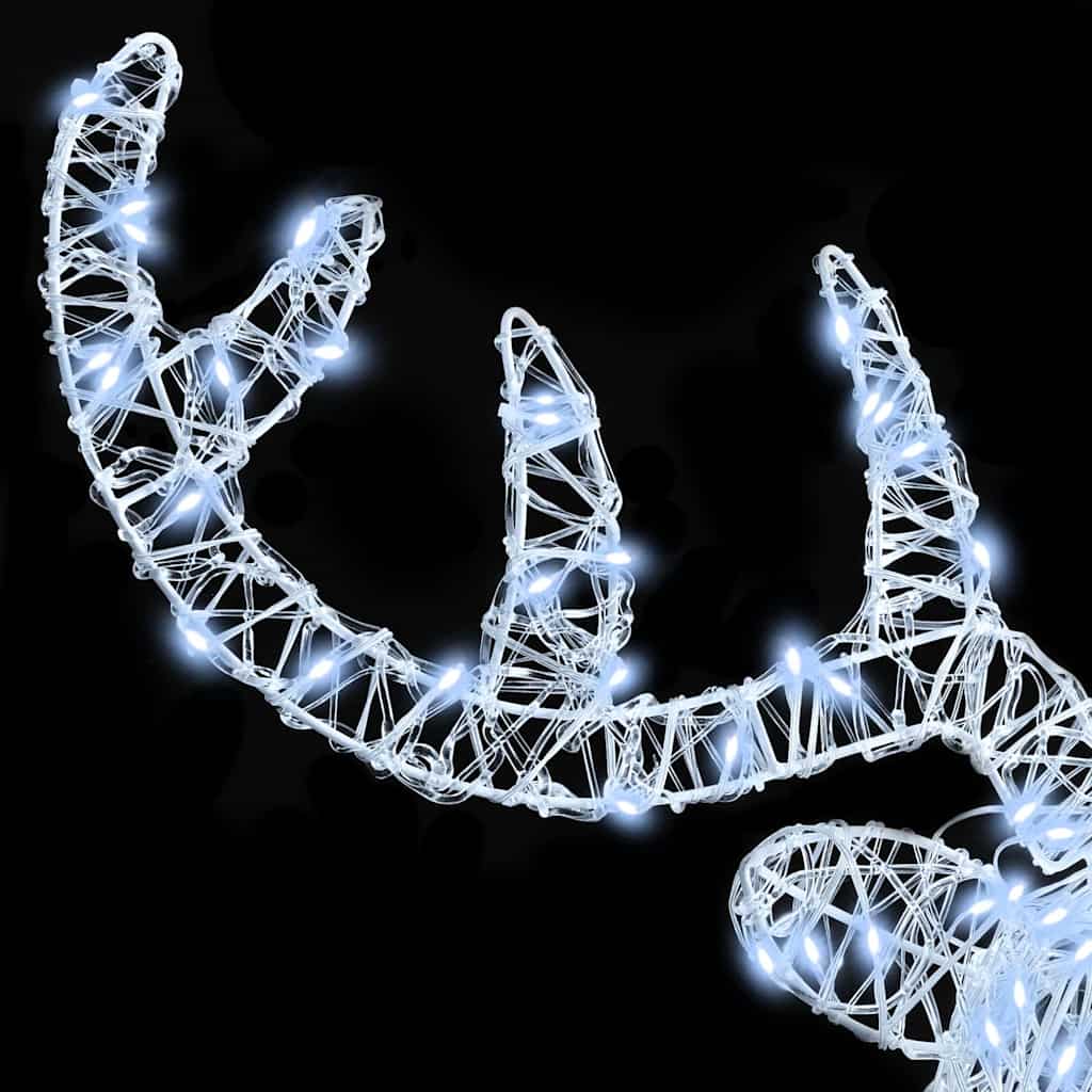 Rudolf Hode Med 140 Led Kaldhvit 60 Cm Akryl