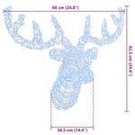 Rudolf Hode Med 140 Led Kaldhvit 60 Cm Akryl