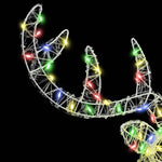 Rudolf Hode Med 140 Led Fargerik 60 Cm Akryl