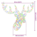 Rudolf Hode Med 140 Led Fargerik 60 Cm Akryl