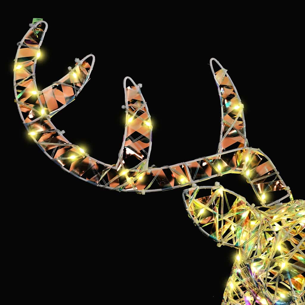 Reinsdyr Trekke Slede Med 140 Led Varmhvit 60 Cm Pet