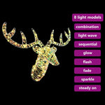 Reinsdyr Trekke Slede Med 140 Led Varmhvit 60 Cm Pet