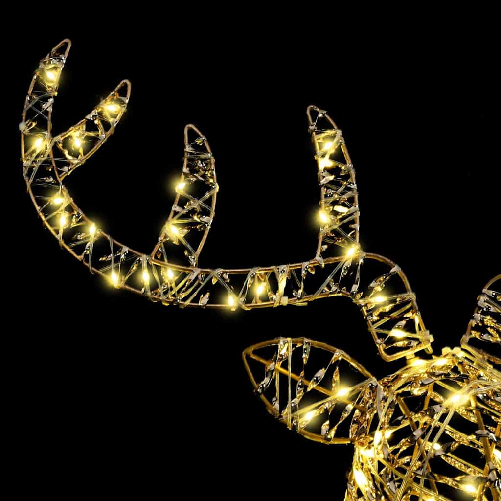 Reinsdyr Trekke Slede Med 140 Led Varmhvit 60 Cm Pet