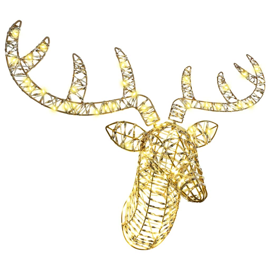 Reinsdyr Trekke Slede Med 140 Led Varmhvit 60 Cm Pet