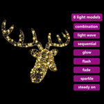 Reinsdyr Trekke Slede Med 140 Led Varmhvit 60 Cm Pet