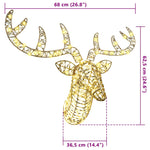 Reinsdyr Trekke Slede Med 140 Led Varmhvit 60 Cm Pet