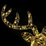 Reinsdyr Trekke Slede Med 140 Led Varmhvit 60 Cm Rotting