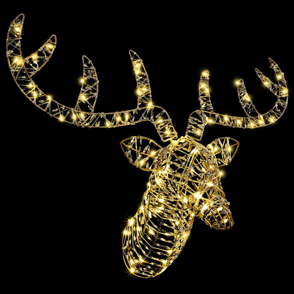 Reinsdyr Trekke Slede Med 140 Led Varmhvit 60 Cm Rotting