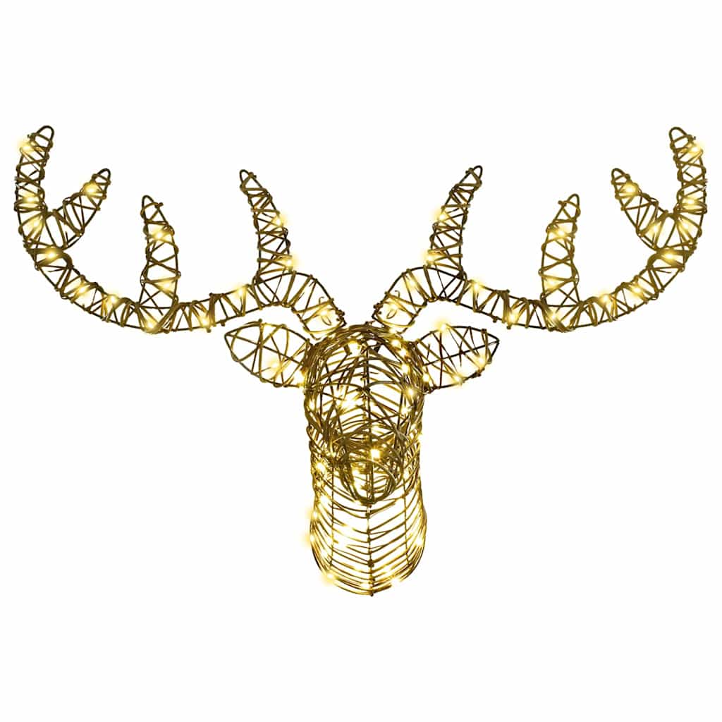 Reinsdyr Trekke Slede Med 140 Led Varmhvit 60 Cm Rotting