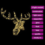 Reinsdyr Trekke Slede Med 140 Led Varmhvit 60 Cm Rotting