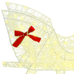 Reinsdyr Trekke Slede Varmhvit 70 X 26 X 128,5 Cm Akryl